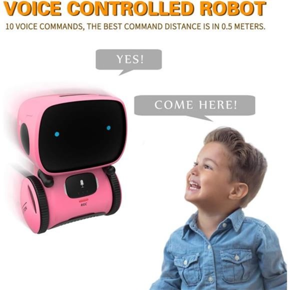 Robot Toy for Boys and Girls | Robots Intelligent Gift Toys for Kids  |  Pink - Picture 5 of 8